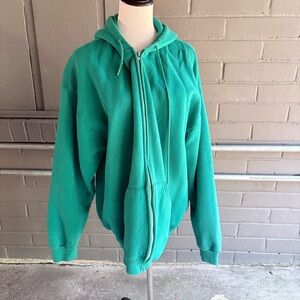 Green Zip-Up Hoodie